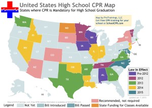 United States High School CPR Map