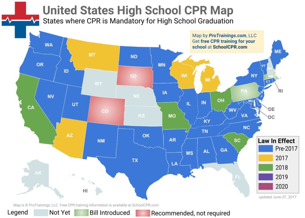 States where CPR Training is Mandatory for High School Graduation ...